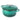 Forest green cast iron casserole pot with lid. Dutch oven.