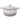 Grey cast iron cookware with lid. Dutch oven.
