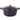 Black induction cookware with lid. Cast iron Dutch oven.