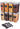 Set of 8 plastic cereal containers with labels and chalk for easy kitchen storage
