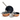 Set of 5 cookware utensils including frying pan, stock pot with glass lid and saucepan with glass lid.
