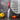 Colour coded kitchen knife with stainless steel blade and ergonomic grip handle