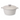 Grey 4L aluminium Casserole pot with lid