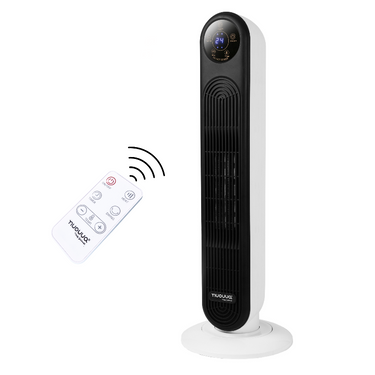 Portable heater with touchscreen and remote control