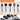 Set of 5 kitchen utensils including serving spoon, ladle, draining spoon, slotted turner and spaghetti spoon.