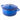 Nuovva Blue cast iron Dutch oven with lid.