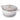 Grey cast iron Dutch oven with lid.