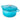 Light blue Dutch oven with lid. 