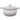 Grey cast iron cookware with lid. Dutch oven.