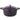 Black induction cookware with lid. Cast iron Dutch oven.