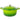 Light green casserole pot with lid. Cast iron Dutch oven