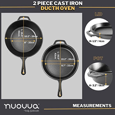 2 piece cast iron Dutch oven 