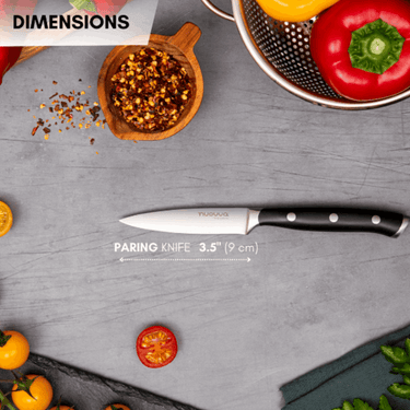 Nuovva 3.5 inch paring knife for precise cutting. 