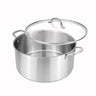32cm Stainless steel stock pot with glass lid