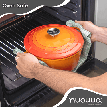 Nuovva aluminium casserole dish with lid. Oven safe cookware. 