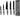 Black marble chefs knives set