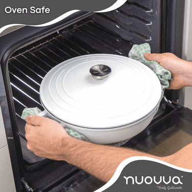 Oven safe cookware with lid. 