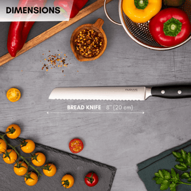Nuovva bread knife with ergonomical handle