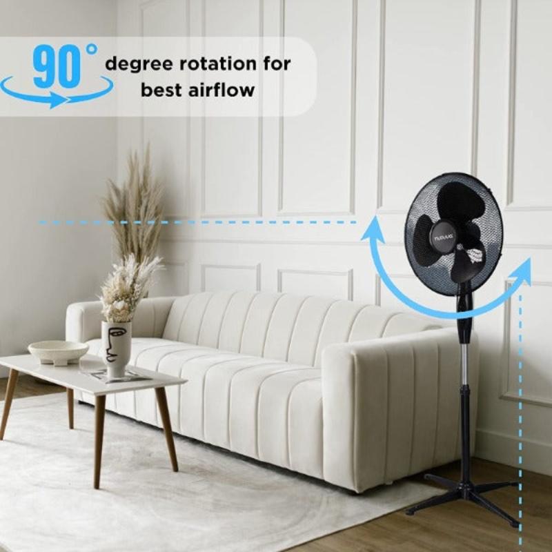 16 Inch Fan 16 Inch Oscillating Cooling Pedestal Fan | White – Koch & Köchin