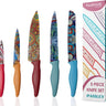 Paisley design kitchen knife set