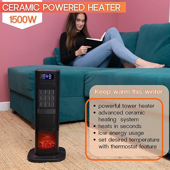 Energy Efficient Electric Heater | Low Energy w/ Fireplace Display | N ...