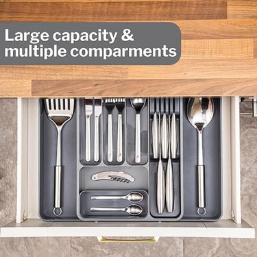 Cutlery Drawer Organiser with multiple compartments 