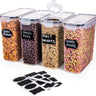 Airtight BPA-Free Cereal Food Storage Containers 2.5L - 4Pcs, Nuovva kitchen storage