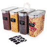 4 piece kitchen organisation. Airtight cereal containers 
