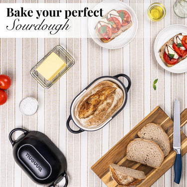 Bake your perfect sourdough with nuovva cast iron bread loaf pan. 