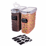 Airtight BPA-Free Cereal Food Storage Containers 2.5L - 2Pcs