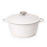 Nuovva Cream cast iron Casserole pot with lid