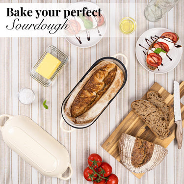 Bake your perfect sourdough with nuovva cast iron bread pan with lid