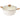 nuovva Cream stockpot with glass lid and wooden handles 