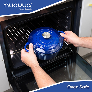 Oven safe cast iron Dutch oven with lid. 