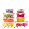 Storage for food containers. 8 piece containers with lids. 