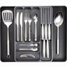 Grey expandable cutlery drawer organiser from home organization