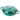 Green casserole dish with lid. Cast iron pot. 