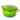 Light green cast iron Dutch oven with lid.