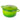 Light green cast iron Dutch oven with lid. 