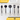 Set of 5 utensils with serving spoon, ladle, draining spoon, slotted turner, spaghetti spoon. 
