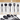 Set of 5 utensils including serving spoon, ladle, draining spoon, slotted turner and spaghetti spoon. 