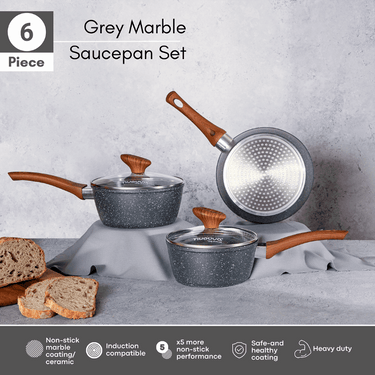 6 piece kitchen saucepan set induction