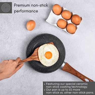 Ceramic frying pan induction hob