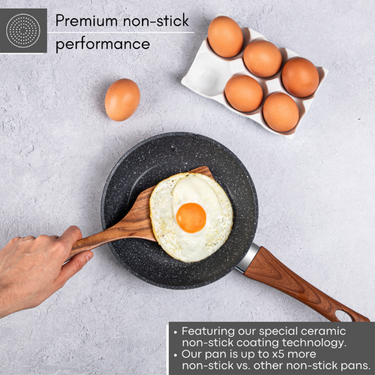 Ceramic frying pan induction hob