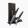 Japanese knife set including utility knife and paring knife with protective sheath, Pakkawood handle and sleek gift box 