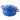 Blue cast iron casserole pot with lid
