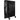 Black portable heater with thermostat and wheels. 