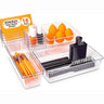 Clear drawer organiser for kitchen organisation 