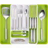 Cutlery Drawer Organiser. Coloured home organisation. 