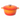 Nuovva orange cast iron casserole pot with lid.